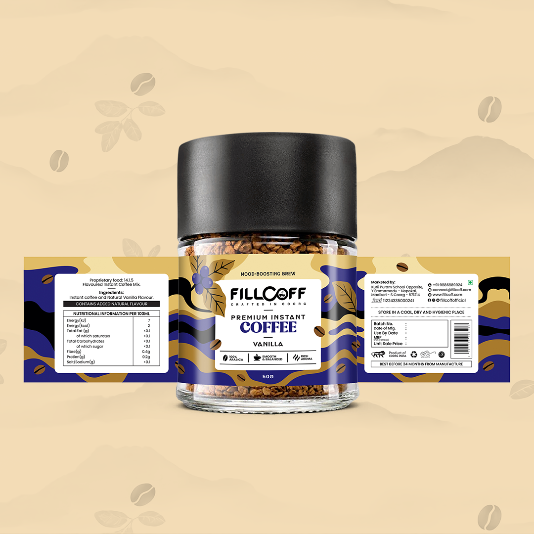 Fillcoff Premium Instant Coffee – Vanilla Flavour